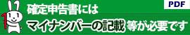 確定申告書にはマイナンバーの記載等が必要です